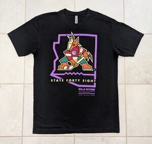State Forty Eight Men's Small ARIZONA COYOTES Black T Shirt Kachina Logo